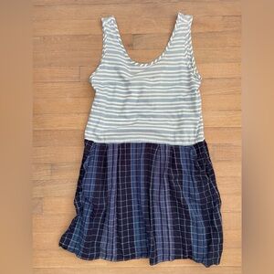 Ace & Jig sleeveless Mini Dress in Light Blue and Navy